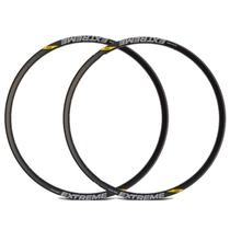 Kit 2 Rodas Aros 29/28 Furos Mtb Cross Country Tubeless Ready Valvula Fina Freio a Disco Extreme Pro Vzan