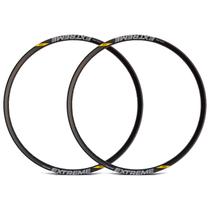 Kit 2 Rodas Aros Mtb 27,5/32 Furos Válvula Presta Tubeless Extreme Pro Vzan