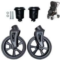 Kit 2 Rodas Dianteira 2 Bucha Carrinho Olympus