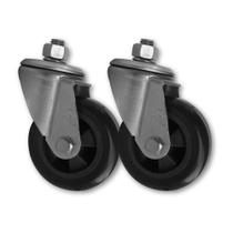 Kit 2 Rodas Parafuso Giratório s Trava p Móveis 3Pol BP 60Kg