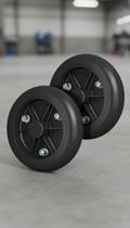 Kit 2 Rodas PVC 9 Polegadas Furo 3/4 Carga 165kg
