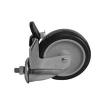 Kit 2 Rodinhas 75mm Plástico BP 3 Pol c Placa Giratória