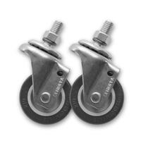 Kit 2 Rodinhas Cinza 2 Pol BP s/ freio c/ Parafuso Giratório