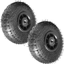 Kit 2 Rodinhas Completas Carrinho De Carga 3.50-4 Até 240kg