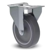 Kit 2 Rodizio Fixo 4 Polegadas com Placa sem Freio 412 para 65kg