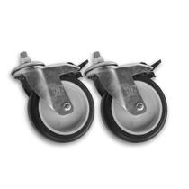 Kit 2 Rodízios 312 BP c/ Placa Giratória Com Trava para 60Kg