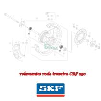 Kit 2 Rolamentos Roda Traseira Crf 230 / Bros 150 - Skf