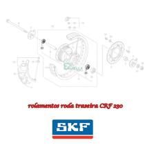Kit 2 Rolamentos Roda Traseira Honda Crf 250 Nacional - Skf