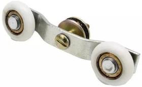 Kit 2 Roldana Dupla Reforçada Porta Grande Vidro Temperado