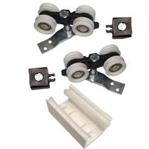 Kit 2 Roldanas e 1 Guia para Trilho Alumínio 35x35 - Branco - Alfer - RDA-4 Kit 2 Roldanas e 1 Guia para Trilho Alumínio 35x35 - Branco - Alfer - RDA-4