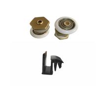 Kit 2 Roldanas Excêntricas 1 Guia para Box de Vidro 8mm Zamac e Nylon Porta de Correr Segura Kit 2 Roldanas Excêntricas 1 Guia para Box de Vidro 8mm Zamac e Nylon Porta de Correr Segura