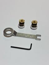 Kit 2 Roldanas Para Box de Vidro de 8 mm 2 Chaves 1 Allen 1 Regulagem 22,23 mm