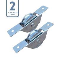 Kit 2 Roldanas Para Portão de Correr Trilho Aço Caixa Aberta 2 Polegadas 1/2 Canal Modelo U Kit 2 Roldanas Para Portão de Correr Trilho Aço Caixa Aberta 2 Polegadas 1/2 Canal Modelo U