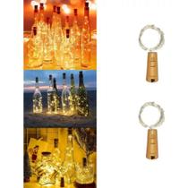 Kit 2 Rolhas Fio De Luz 1 Mts Fada Com 10 Leds Branco Quente Kit 2 Rolhas Fio De Luz 1 Mts Fada Com 10 Leds Branco Quente