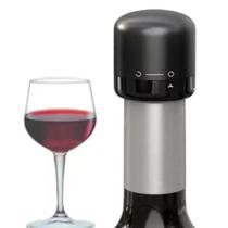 Kit 2 Rolhas Vinho Preta Pressão Vedada Anti Vazamento