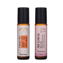 Kit 2 Roll-on Blend de Óleo Essenciais Via Aroma 10ml