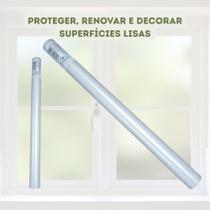 Kit 2 Rolo Autoadesivo Protetor Transparente Fosco 45cm x 5m Janela Porta Privacidade Protetor Renovação Decoração Organização