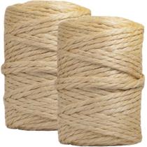 Kit 2 Rolo Corda De Sisal 6mm Aprox 67 Metros Arranhador Para Gatos E Artesanato Em Geral