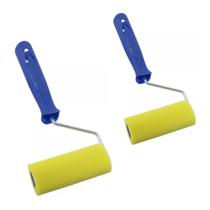 Kit 2 Rolo De Espuma Verniz 9cm Com Cabo Tigre