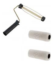 Kit 2 rolo de lã de carneiro fenolico profissional 23cm + suporte garfo p.a.g Kit 2 rolo de lã de carneiro fenolico profissional 23cm + suporte garfo p.a.g