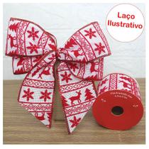 Kit 2 Rolo Fita Aramada Juta Branca Rena Pinheiro Decoração Natalina 6,3cm x 3m