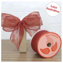 Kit 2 Rolo Fita De Juta Vermelho Natal Decoração Natalina 6C