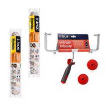 Kit 2 Rolo Rendeplus 46cm Big E 1 Garfo Duplo Suporte Atlas