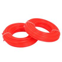 Kit 2 Rolos 15 Metros Fio de Nylon Redondo 3mm Para Roçadeiras Jardinagem