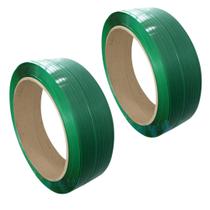 Kit 2 Rolos de Fita Cinta De Arquear Pet Poliester Verde 13mm Kit 2 Rolos de Fita Cinta De Arquear Pet Poliester Verde 13mm