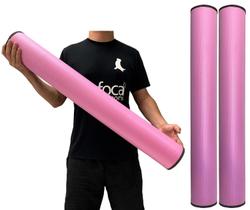 Kit 2 Rolos Massagem Liberação Miofascial 90X12cm Rosa DF1067 Dafoca Sports
