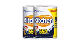 Kit 2 Rolos Papel Toalha c/ 550 Folhas Cada - Resistente