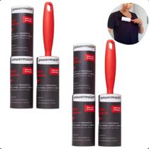 Kit 2 Rolos Removedor + 4 Refil Tira Pelo Roupa Sofá 180 F K