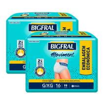 Kit 2 Roupa Íntima Bigfral Moviment G/XG 16 Unidades Kit 2 Roupa Íntima Bigfral Moviment G/XG 16 Unidades