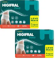 Kit 2 Roupa Íntima Descartável Adulto G/XG 14Un - Higifral