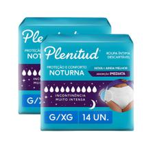 Kit 2 Roupa Íntima Plenitud Noturna Unissex Tamanho G/XG 14 Unidades Descartáveis