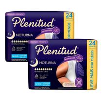 Kit 2 Roupa Íntima Plenitud Noturna Unissex Tamanho G/XG 24 Unidades Descartável Leve Mais Por Menos