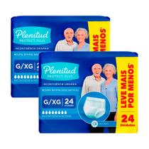 Kit 2 Roupa Íntima Plenitud Protect Plus Unissex Tamanho G/XG 24 Unidades Leve Mais Por Menos