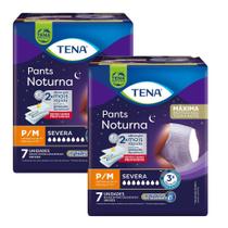 Kit 2 Roupa Íntima Tena Pants Noturna P/M 7 Unidades
