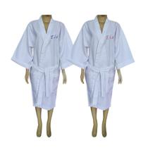 Kit 2 Roupao Casal Bordado Ele Ela Piquet Tam Unico - Magic Enxovais Kit 2 Roupao Casal Bordado Ele Ela Piquet Tam Unico - Magic Enxovais