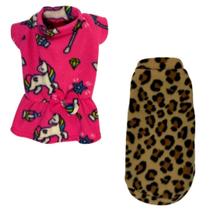 Kit 2 Roupas De Inverno Cães E Gato Vestido E Capa Egg - 011