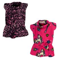 Kit 2 Roupas De Inverno Para Cães E Gatos - Vestido Soft G