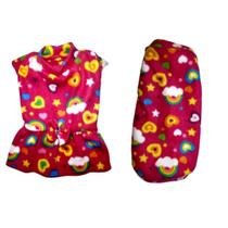 Kit 2 Roupas Para Cães - Vestido E Suéter De Inverno P