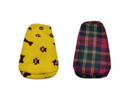 Kit 2 roupinhas soft pra cachorro amarelo e xadrez tam GG