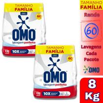 Kit 2 Sabão Pó OMO Lavagem Perfeita Pacote Família 4Kg cada