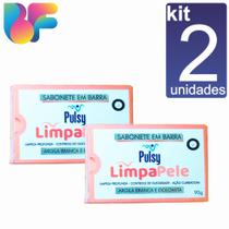 kit 2 Sabonete de tratamento para rejuvenescimento da pele 90g Pulsy