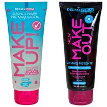 Kit 2 Sabonete E Demaquilante Facial Make Up/Out Dermachem