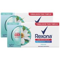Kit 2 Sabonete em Barra Antibacterial Fresh Rexona 84g com 6 Unidades Kit 2 Sabonete em Barra Antibacterial Fresh Rexona 84g com 6 Unidades