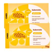 Kit 2 Sabonete em Barra Glicerina Cimed Bebê João e Maria 75g