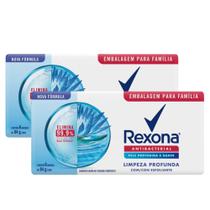 Kit 2 Sabonete em Barra Rexona Antibacterial Limpeza Profunda 84g com 6 Unidades