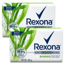 Kit 2 Sabonete em Barra Rexona Bamboo Fresh com 84g Kit 2 Sabonete em Barra Rexona Bamboo Fresh com 84g